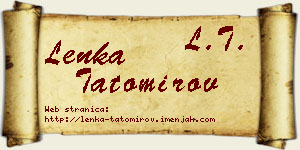 Lenka Tatomirov vizit kartica